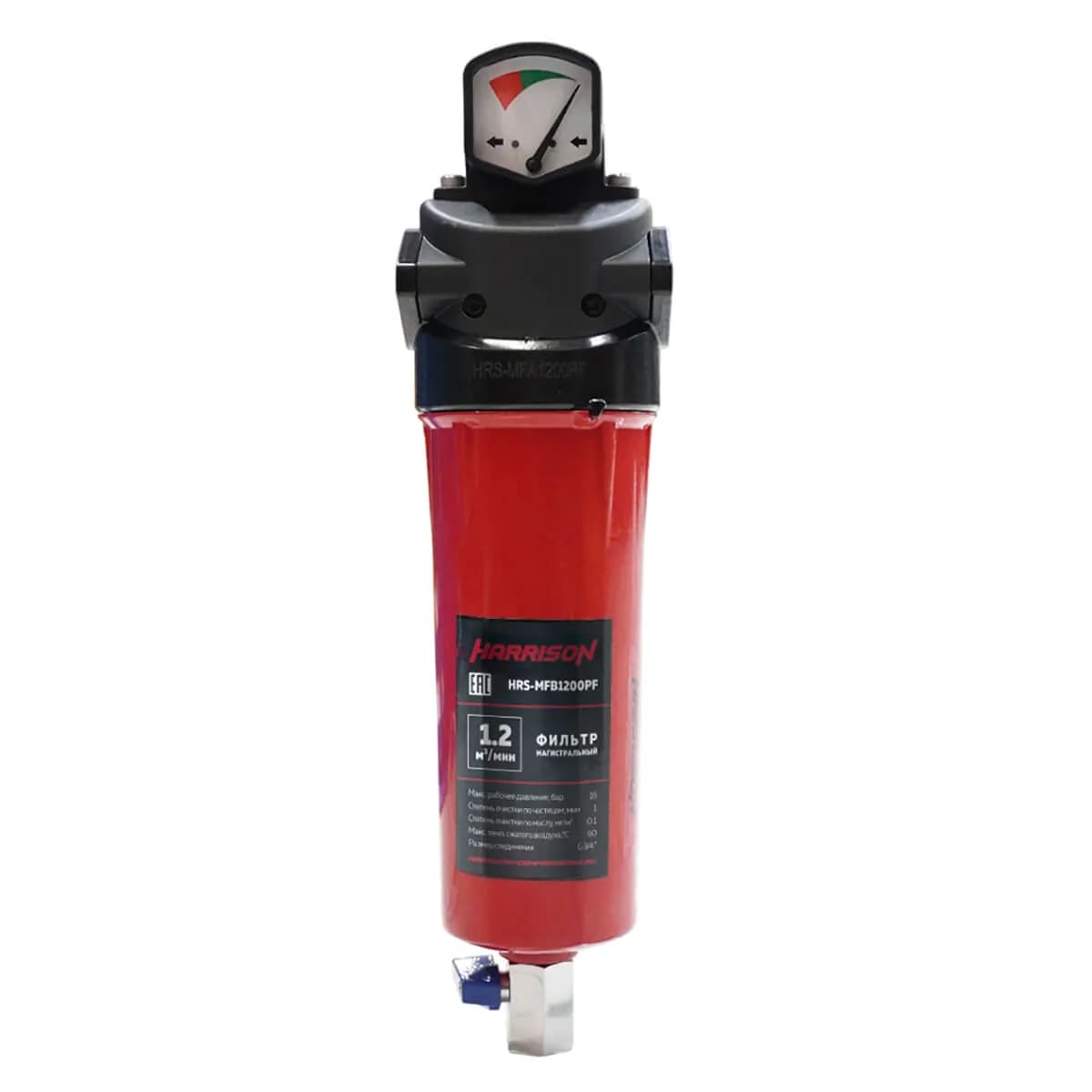 HRS-MFB1200PF Фильтр магистральный с датчиком загрязненности и автоматическим конденсатоотводчиком, основное изображение